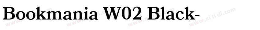 Bookmania W02 Black字体转换